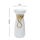 Modern Light Luxury Electroplating Candle Holder Ceramic Crafts Ornaments