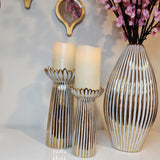 Modern Light Luxury Electroplating Candle Holder Ceramic Crafts Ornaments