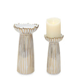 Modern Light Luxury Electroplating Candle Holder Ceramic Crafts Ornaments