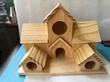 Wooden bird feeder 8inx6inx5in