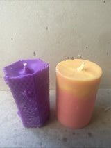 2-100% soy wax unscented candles with 100% cotton wicks