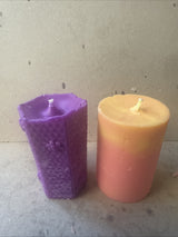 2-100% soy wax unscented candles with 100% cotton wicks